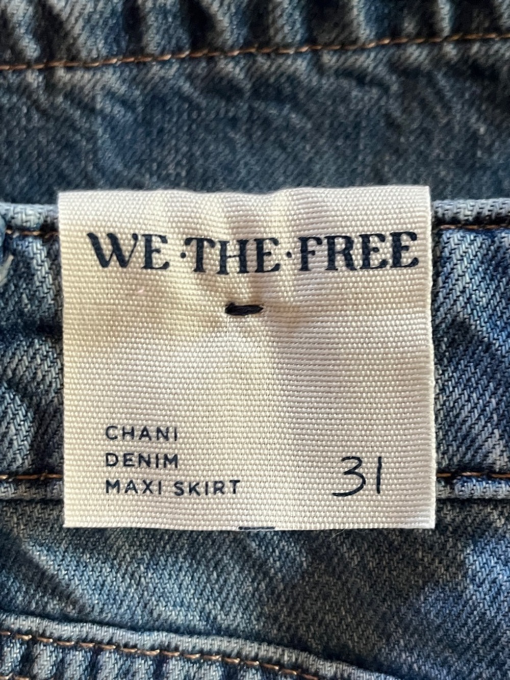 NWOT - Free People Chani Denim Maxi Skirt - Picture 3 of 3